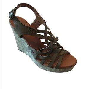 Just Dolce by Mojo Moxy Strappy Womens Wedge Sandals - Green - Size 8.5M